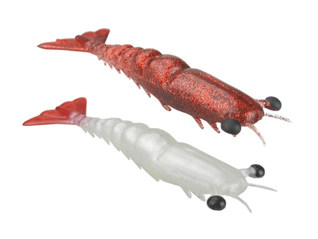 Camarão Mare Articulado Flexível Rabo Vermelho P - 7cm 2UN