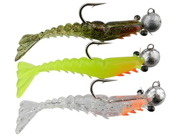 Isca Soft Camarão Maré Mega Ovado M com Jig Head - 9cm 21gr