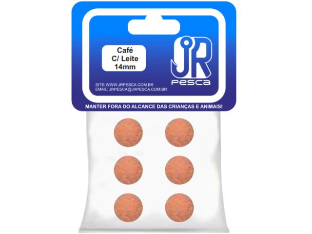 Flutuador de Eva Boleado Jr Pesca Modelo Bolinha 14mm - Café c/ Leite 1336