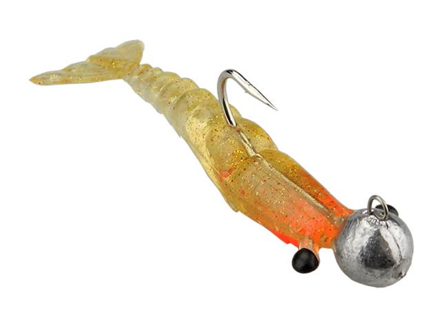 Isca Soft Camarão Maré Mega Ovado Nano com Jig Head - 5cm