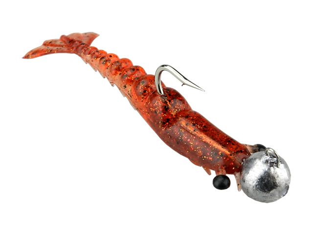 Isca Soft Maré Camarão Articulado Flexível G com Jig Head - 11cm 31gr