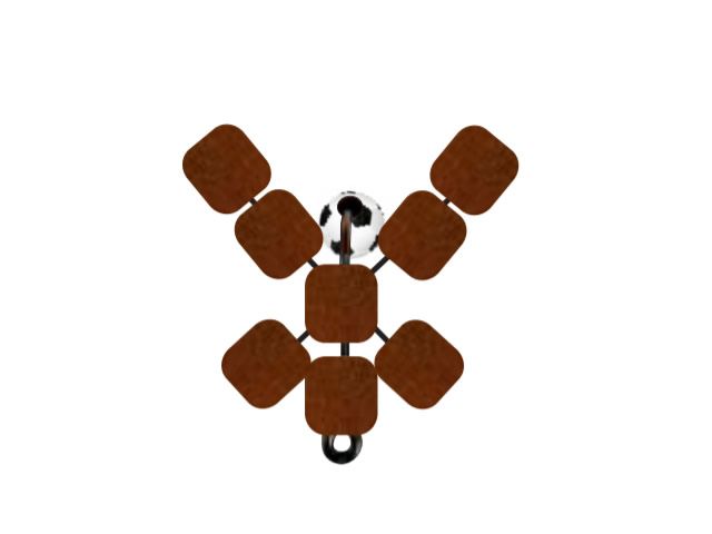 Anteninha Borboleta Modelo EVA Ração Jr Pesca 8mm - Mostarda 1445