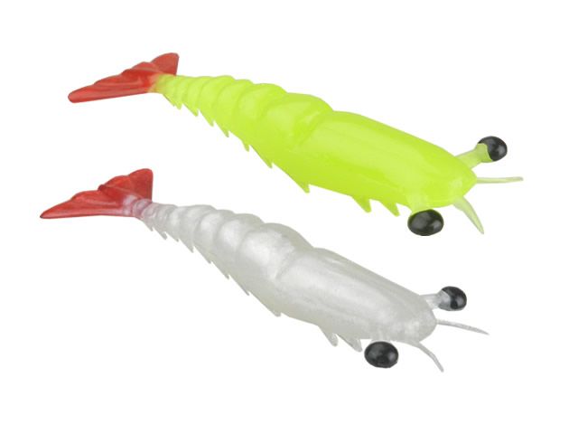 Camarão Mare Articulado Flexível Rabo Vermelho G - 11cm 2UN