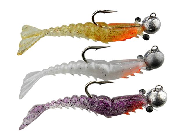 Isca Soft Camarão Maré Mega Ovado G com Jig Head - 11cm 31gr